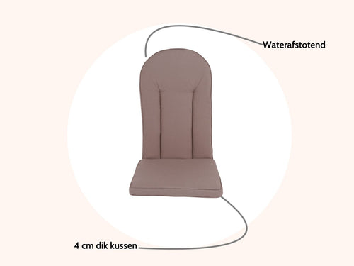 MaximaVida tuinkussen Taupo voor Adirondack tuinstoel - waterafstotend - vtwonen shop