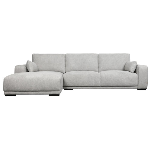 Furnhouse chaise longue bank links California - Lichtgrijs - Stof - 105x305x85