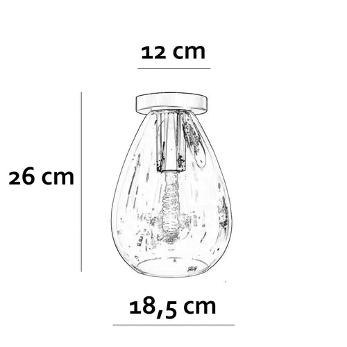 Freelight plafondlamp Dorato - 1 lichts - 18.5  x 26   cm - zwart - vtwonen shop