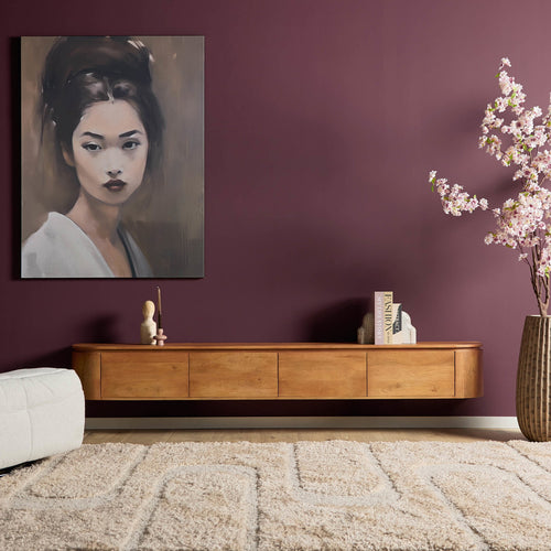 Starfurn Tv-meubel Excellent - Naturel Hout - 240x35x30cm