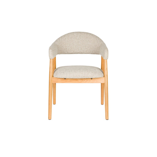 Housecraft Living Indy Eetkamerstoelen met leuning Licht Bruin/ Beige - Set van 2