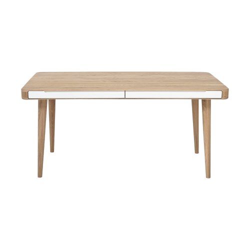 Gazzda Ena table houten eettafel whitewash - 160 x 90 cm - vtwonen shop