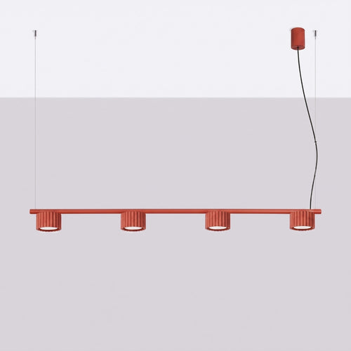 Sollux Lighting Kroonluchter AURA 4 rood Gx53 - 122x10x208cm