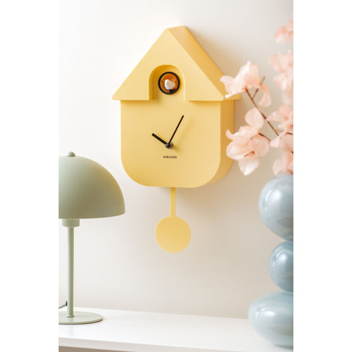 Karlsson wandklok Modern Cuckoo - geel - 21.5x8.5x41cm - vtwonen shop