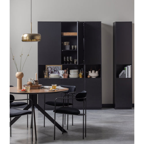 WOOOD eetkamerstoelen Ivy - Fluweel - Zwart - Set van 6 - vtwonen shop