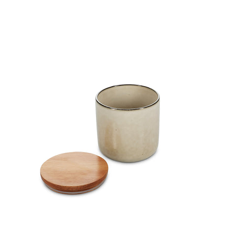 Salt & Pepper - Voorraadpot 12xH12cm ivoor Meridian