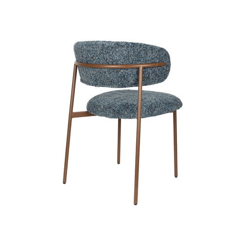 Housecraft Living Claes Eetkamerstoelen Gemêleerd Blauw - Set van 2