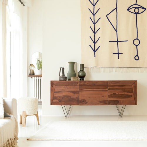 Tikamoon Massief palissander buffet 175 cm - Bruin - vtwonen shop