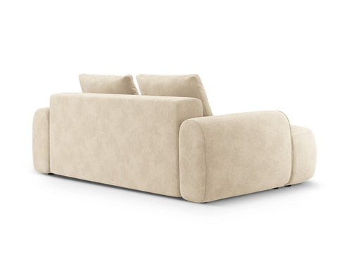 Cosmopolitan Design Bank Linz 3-zits, flueel lichtbeige - 100x200x84cm