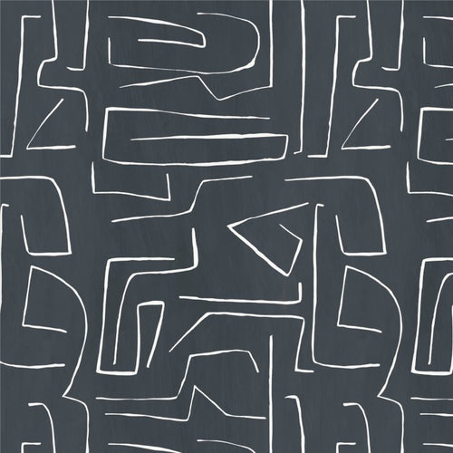 Catchii Behang Curvy waves Blue - vtwonen shop