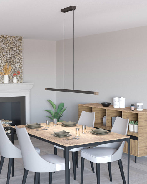 EGLO hanglamp Lisciana - led - 126 cm - grijs/bruin/wit - dimbaar