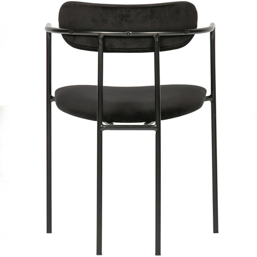 WOOOD eetkamerstoelen Ivy - Fluweel - Zwart - Set van 6 - vtwonen shop