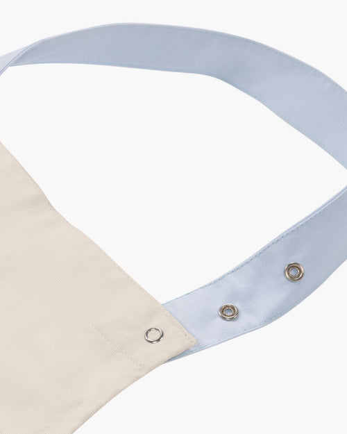 noo.ma Rubi schort - beige, bordeaux & blauw, 100% katoen, verstelbare bandjes