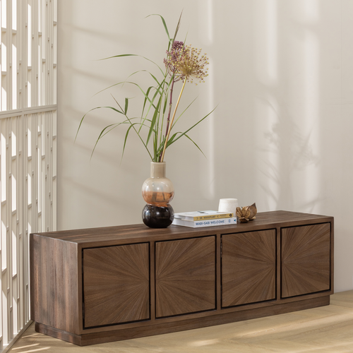 WOOOD tv-meubel Sun - Recycled Teak - Bruin - 45x150x44