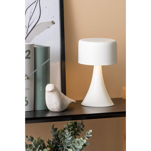 Leitmotiv tafellamp Nora LED - wit - Ø12.5cm