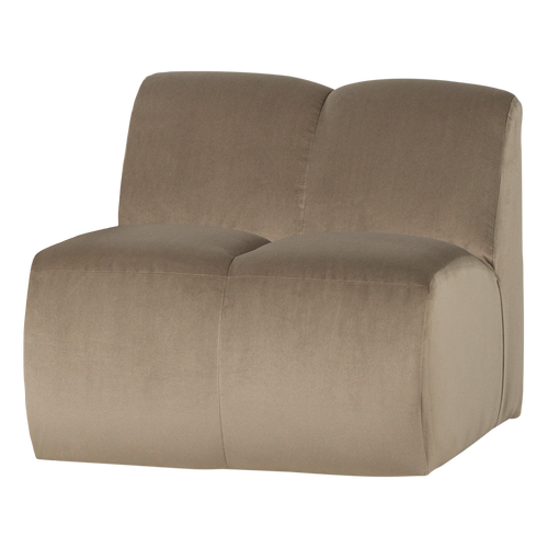 WOOOD 1-zits bank Mojo - Velvet - Khaki - 74x84x97