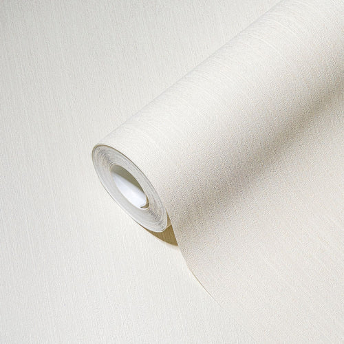 A.S. Création behang effen crème en wit - 53 cm x 10.05 m - AS-380988
