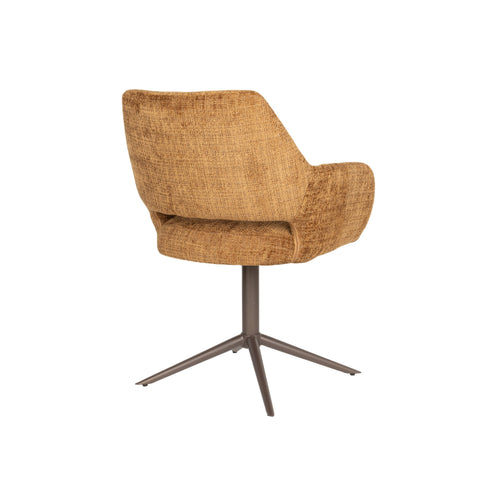 Housecraft Living Merel Eetkamerstoelen Armleuning Okergeel - Set van 2