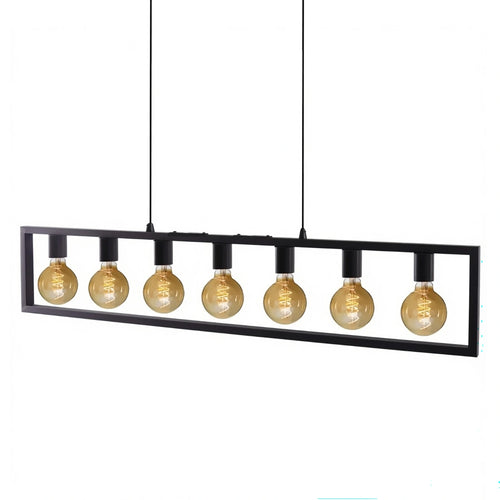 Freelight hanglamp Distesa - 7 lichts - 168x 140 cm - zwart