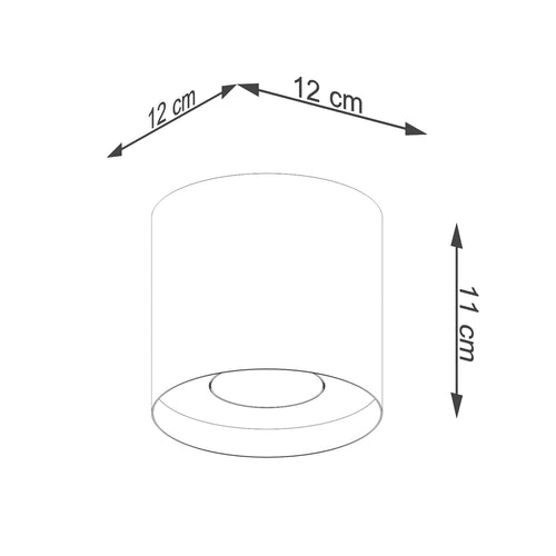 Sollux Lighting Plafondlamp MIKA wit - 12x12x11cm