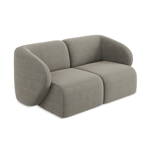 LaMiaSofa Tweezits modulaire bank Cervo - bouclé - grijs - 174x94x75