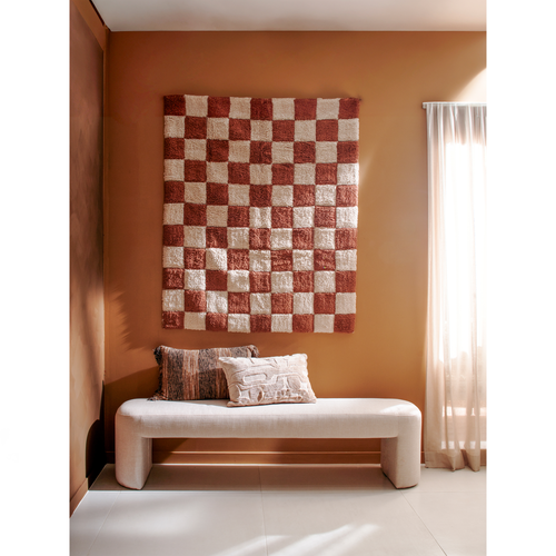 WOOOD bankje Jacob - Chenille - Naturel - 46x130x46