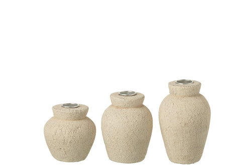 J-Line kaarshouder - cement - beige - large - set van 3 - vtwonen shop