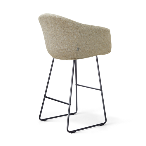 Nolon Nino-Otis barkruk taupe melange - zwart onderstel - 75 cm - vtwonen shop