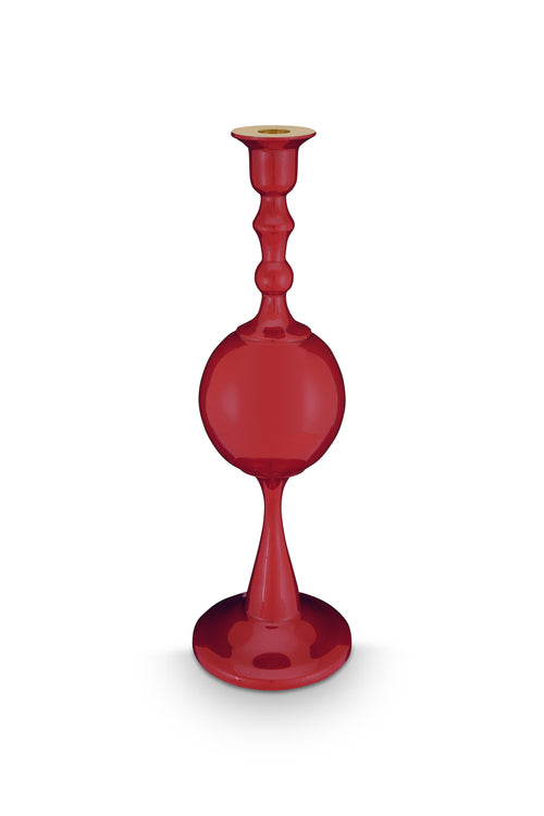 Pip Studio Kandelaar Sphere - Metaal - Donkerrood - 37cm