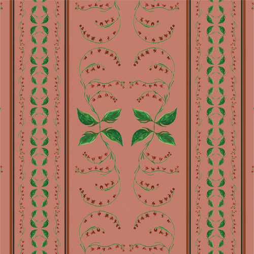 Catchii Behang Floral Vintage rood