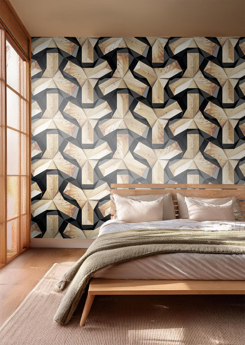 Sanders & Sanders fotobehang figuratief motief beige en zwart - 360 x 270 cm - 600500 - vtwonen shop