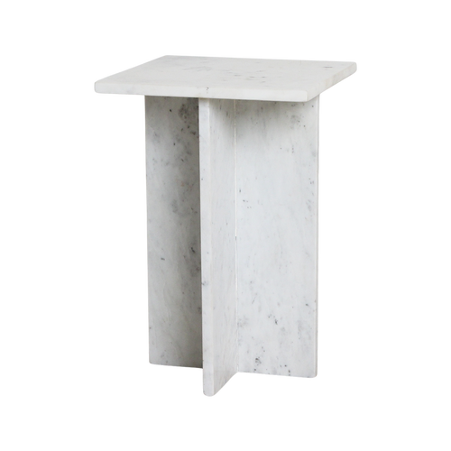 Raw Materials Beijing wit marmeren bijzettafel - 35x35x50 cm