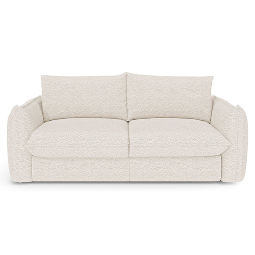 Premium Interiors - Snel uitklapbare slaapbank ICON - bouclette crème 208cm