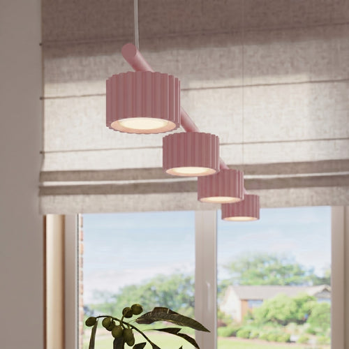 Sollux Lighting Kroonluchter AURA 4 roze Gx53 - 122x10x208cm