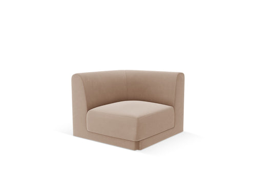 Micadoni Hoekmodule Miley flueel cappuccino - 90x90x70cm
