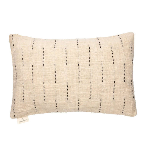 Originalhome Kussen gerecycled katoen met stippen zwart - 60x40 cm