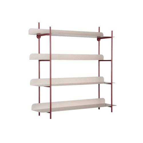 Present Time wanddecoratie Reina Cuatro - rood - 60x16x60cm