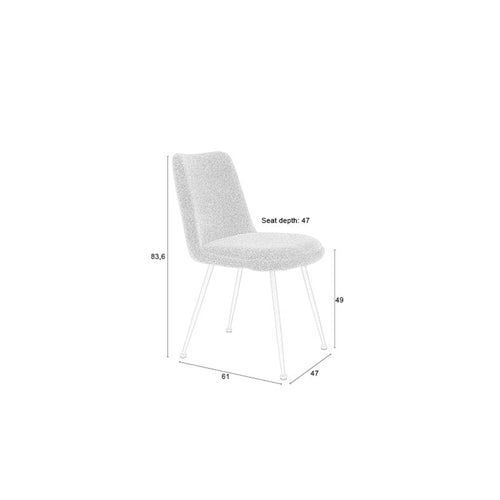 Housecraft Living Fijs Eetkamerstoelen Off-White - Set van 2 - vtwonen shop