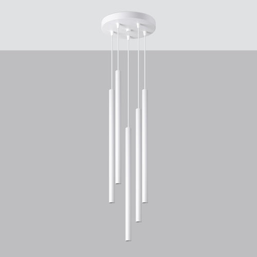 Sollux Lighting Hanglamp PASTELO 5P wit - 25x25x110cm