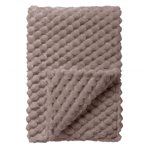 VIVIAN - plaid 150x200 cm - 100% gerecycled polyester - Driftwood - taupe