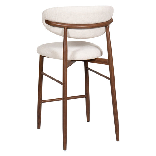 Giga Meubel Barkruk Alexia - Stof/Metaal - Beige - Set van 2 - vtwonen shop