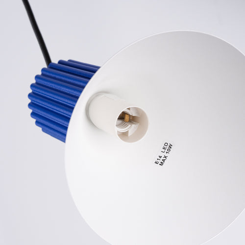 Sollux Lighting Hanglamp ESTRIA 3P wit/ultramarijn - 30x30x120cm