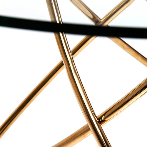 Kare Design Eettafel Molekular Ø120cm goud - vtwonen shop