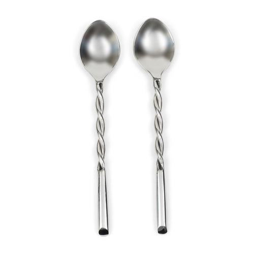 Rivièra Maison RM Twisted Spoons 2 pieces - Roestvrij Staal - Zilver - vtwonen shop