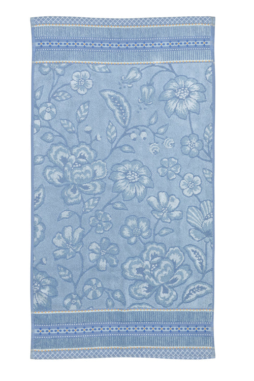 Pip Studio Handdoek Jasmin Jacquard - 55 x 100 cm - Licht blauw