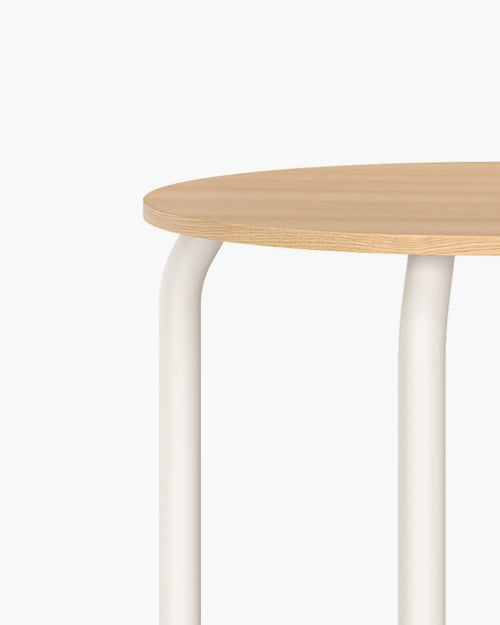 noo.ma Meko ronde eettafel 100 cm - eikenfineer en stalen frame