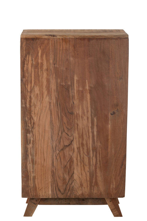 J-Line kast Retro - gerecycleerd hout/glas - naturel