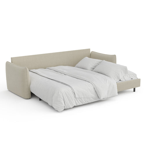 Sia Home - Rechte bank PLUME - Geweven stof - Beige - 213.5cm - vtwonen shop