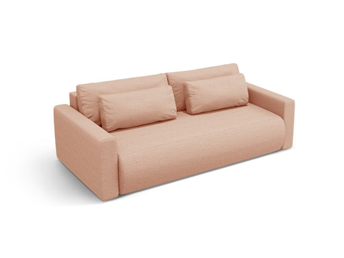 Cosmopolitan Design Slaapbank met opbergdoos Belfast 3-zits, structurele stof perzik - 105x238x84cm
