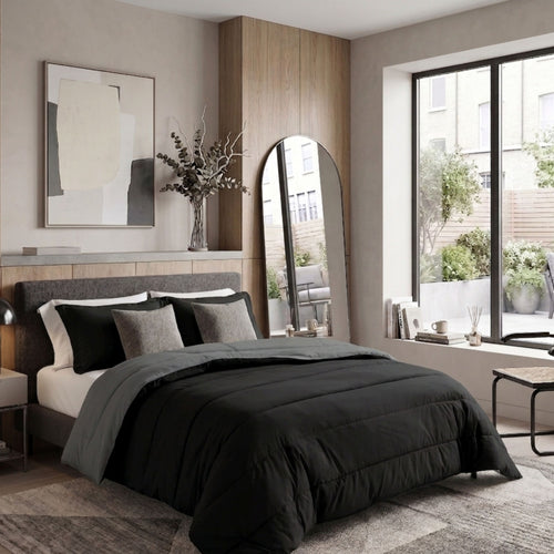 Ten Cate wasbaar dekbed 140x200 - zwart/grijs